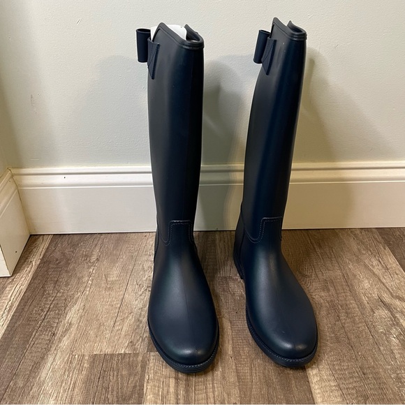 Brand new Adriana New York Navy Blue High Shaft Rainboots w/Org Box - Picture 2 of 9